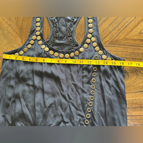 Haute Hippie Black Silk Sheath Dress with brass rivet design Size S - Picture 8 of 11
